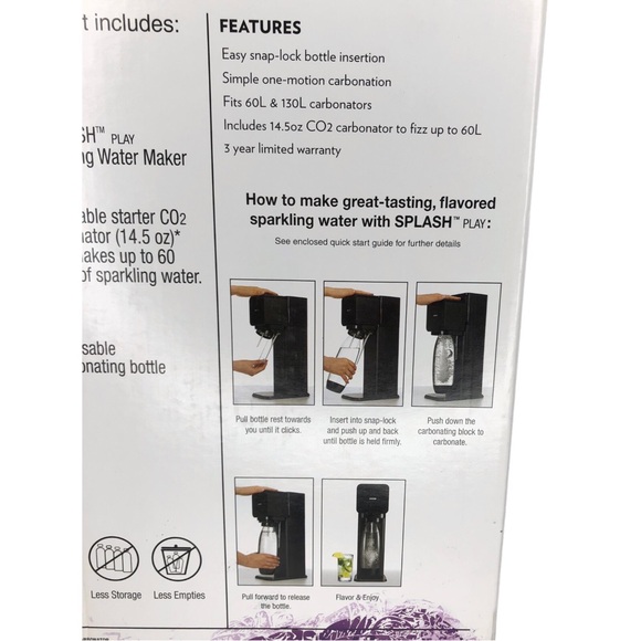 🆕 SodaStream Splash PLAY Carbonated Sparkling Water Maker Starter Kit - Picture 10 of 12